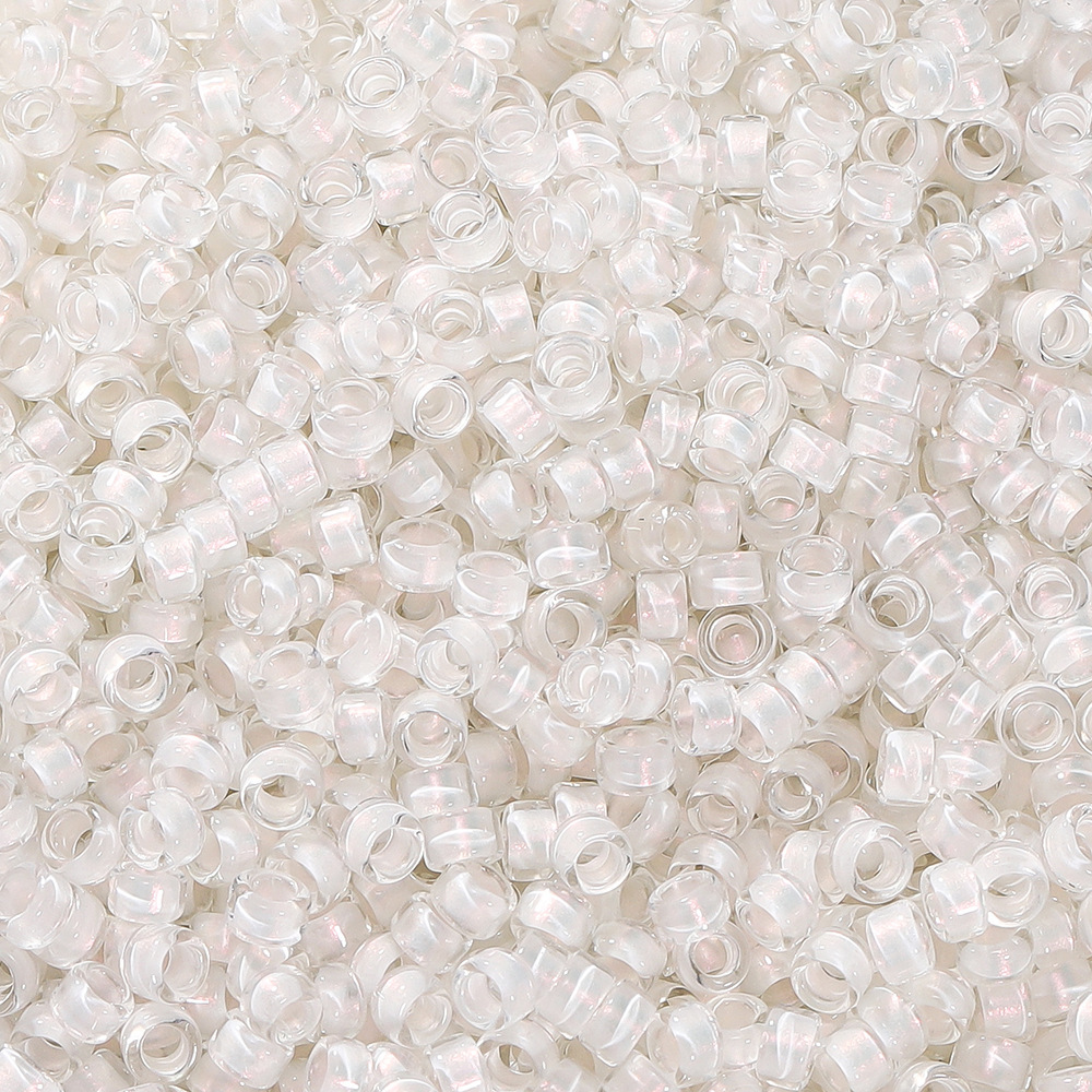 Perles de rocaille chargées de verre - blanches