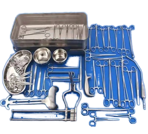 Juego de 50 Instrumentos Quirúrgicos Manuales para Cesárea, Caja de Almacenamiento de Acero Inoxidable, Kit de Cirugía Obstétrica para Hospital - Product Image 1