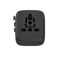 Adaptateur de voyage universel Wontravel 1USB+3 ports Type-C certifié CE/FCC Entrée 100-240V Sécurité Chargeur 5V 3400mA Tout-en-un