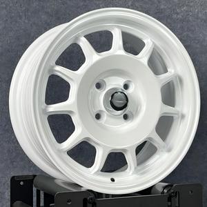 Nouvelles jantes en alliage d'aluminium moulé par flux CE28 de 15 pouces, jantes de voiture blanches, jantes en alliage 4/100 PCD adaptées à Subaru, Honda Civic - Product Image 2