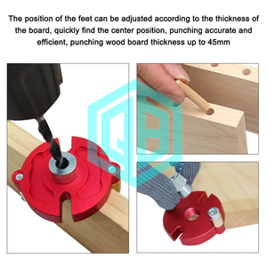 עץ מעטה מרכוז עצמי מעטה קידוח ערכת חריטה חור אנכי קידוח מדריך אגרוף עם 3-10 מ "מ - Product Image 4