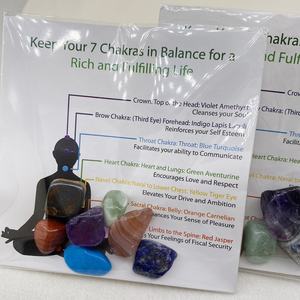 Chakra Énergie Carte Yoga Pierre Cristal Yoga Pierre Coloré Mini Ornement Naturel Feng Shui Pierre Perles - Product Image 3