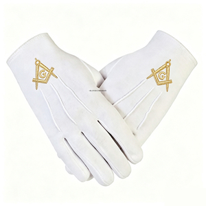 Guantes Formales Blancos con Logotipo Personalizado para Banda de Marcha, Guantes de Algodón para Pulir Joyas y Relojes - Product Image 1