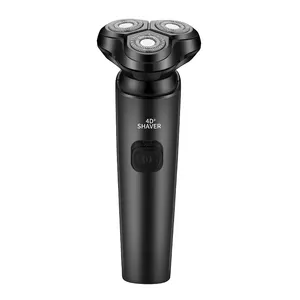 Rasoir électronique rotatif 4 en 1 étanche USB rechargeable Tondeuse à barbe Rasoir électrique rotatif pour hommes