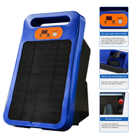 Chargeur de clôture électrique solaire - Protection 24/7 jour/nuit, Électrificateur de clôture portable pour jardin, bétail
