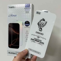 Pelindung Layar Kaca Tempered 3D Super Besar Lengkung Transparan Tinggi Anti Debu Anti ESD untuk Iphone 16 Pro Max 17 air 15