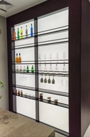 Casier à vin mural en métal personnalisé Étagères de cuisine du meuble de présentation du vin