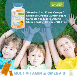 Gomitas multivitamínicas para niños de grado alimenticio de alta calidad, gomitas de vitamina Omega 3, gomitas multivitamínicas para niños, mejoran la inmunidad - Product Image 4