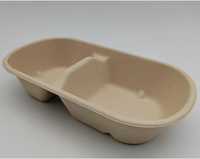 Boîte à lunch biodégradable compostable personnalisée en gros pour fête restaurant pâte à papier bagasse de canne à sucre à emporter contenant alimentaire