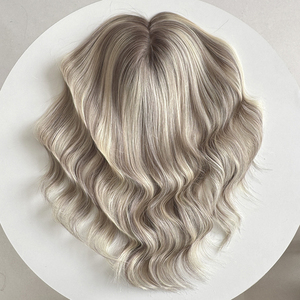 ท็อปเปอร์ผมแท้ยุโรปแบบโมโนเบส  ไร้รอยต่อ สำหรับสุภาพสตรี - Product Image 3