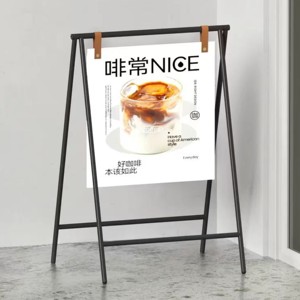 Chuanghui Dubbelzijdige Opvouwbare Poedercoating Stalen Staande Buiten A-Frame Stoepbord Display Standaard 1 Jaar Garantie - Product Image 5