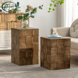 Solid Wood Coffee <b>Table</b> Wabi Sabi Style Living Room <b>Side</b> <b>Table</b> With Storage Corner <b>Table</b> Bedside <b>Table</b> For Homestay - Product Image 1