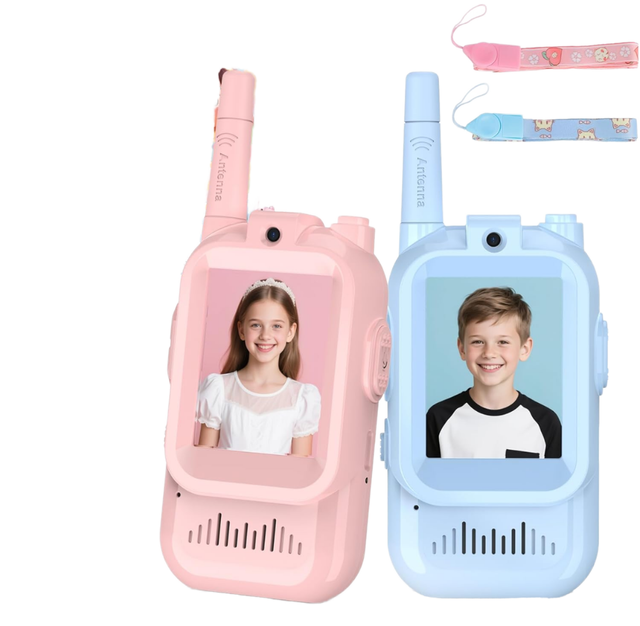 Moyue MY200 HD Screen Two Way Video Call Cartoon Lanyard Portable 500-1000mAh Battery Kids Walkie Talkie Outdoor WiFi 500m Range