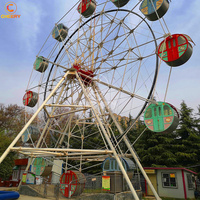 Grande Roue Lumineuse LED Certifiée CE pour Parc d'Attractions Extérieur, Idéale pour les Sites Touristiques Urbains et les Parcs Thématiques