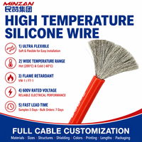 Cable de Silicona Ultraflexible Resistente a Altas Temperaturas, Cable de Silicona de Goma 6 8 10 12 14 16 18 20 22 24 26awg
