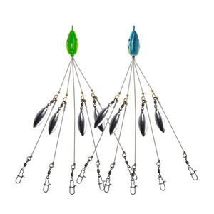 Vente en gros SS105 Acier inoxydable Alabama Rig 22cm Pliable Jig Head Parapluie Rig 5 Bras Portable Basse Pêche Lac Rivière - Product Image 4