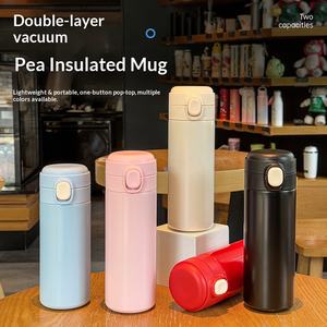 Vaso aislado de acero inoxidable, vaso de agua al vacío, vaso con tapa saltarina, mini vaso con pajita para estudiantes - Product Image 3