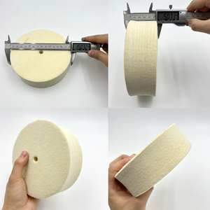 Nguồn nhà máy cảm thấy đường kính 50-300mm độ dày 10-50mm len mịn cảm thấy đánh bóng bánh xe len đánh bóng bánh xe đánh bóng cảm thấy đĩa - Product Image 5