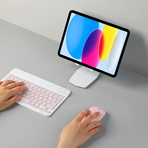 Clavier BT ultra-fin sans fil, combo clavier-souris pour iPad, rechargeable, compatible iOS, Android, Windows, PC, tablettes, téléphones - Product Image 3
