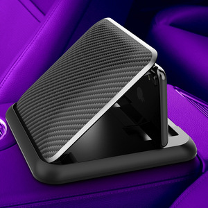 Car Phone <b>Holder</b> Carbon Fiber Texture Silicone Dashboard Mount For Apple <b>iPhone</b> Non Rechargeable Adhesive Installation - Product Image 1
