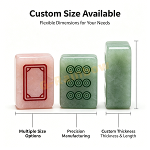 Factory Custom Color Custom Hand Painting Jade Look Mahjongg Tiles Stone American <strong>Majong</strong> Travel Game <strong>Set</strong> - Product Image 4