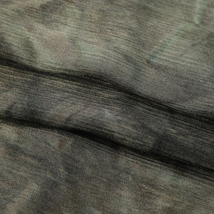 Venta al por mayor Retro Color oscuro 100% poliéster satén crepé Tie Dye tela cómoda cálida ligera para niños y niñas - Product Image 4