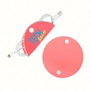 ที่เก็บสายหูฟังแบบนีโอพรีนพิมพ์ลายโลโก้ตามสั่ง ด้วยเทคนิคการพิมพ์แบบ Thermal Transfer ดีไซน์พกพาสะดวก ป้องกันสายพันกัน - Product Image 2