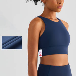 Sujetador deportivo con logotipo personalizado para gimnasio y Yoga, ropa de entrenamiento para mujer, espalda cruzada de alto impacto, acolchado, forro polar térmico - Product Image 1