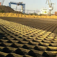 Grille de sol en géocell HDPE texturé de qualité industrielle pour la stabilisation du gravier des allées, trottoirs et terres agricoles extérieures