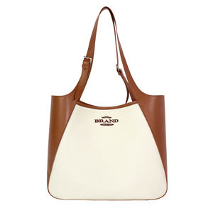 Sac en toile simple et polyvalent pour se rendre à l'école un sac fourre-tout rétro de style coréen avec une grande capacité et un épissage élégant - Product Image 1