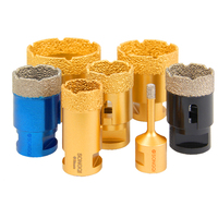 SONGQI A Bleu Carrelage brasé sous vide Foret à noyau en porcelaine Forets diamantés Scie cloche Cutter Foret diamanté