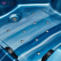 Piscine extérieure de luxe de grande taille SPA paresseux pour 6 personnes Baignoire chaude Hydro Massage Jet d'air Baignoire à remous
