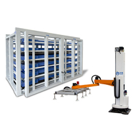 Robot Industri memilih dan menempatkan Robot Sanda 4 Axis Sanda Manipulator 150kg muatan dan rak penyimpanan logam lembaran