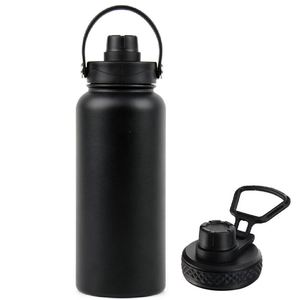 32oz 1L <b>Large</b> Capacity Stainless Steel Vacuum Insulated Water Bottle Cold Retention Space Pot Leakproof Portable Thermal Cup - Product Image 1
