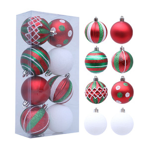 Adornos Navideños Decorativos de Estilo Nuevo, Bolas Electrochapadas Pintadas en Seis Colores para Decorar el Árbol de Navidad - Product Image 1