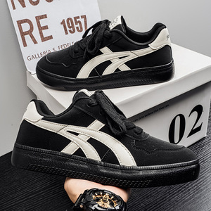 Fashion <b>Sneakers</b> High quality Men's Sports flat Shoes Casual Shoes Canvas Shoes Trendy Skateboarding Shoes <b>Leather</b> shoes - Product Image 3