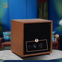 Boîte d'affichage de remontoir de montre en bois SANYIN avec lumières Led moteur Ultra silencieux une montre stockages tiroir étui