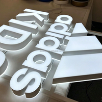 Lettres lumineuses LED acryliques double face durables et antirouille, personnalisées pour enseignes de magasins, transformateurs pour hôtels et mariages
