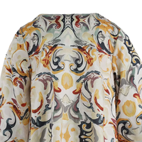 HAPA OEM/ODM Robe personnalisée pour filles, style ethnique arabe, en mousseline imprimée, avec dentelle, col rond, manches bouffantes, respirante, longueur genou, collection printemps