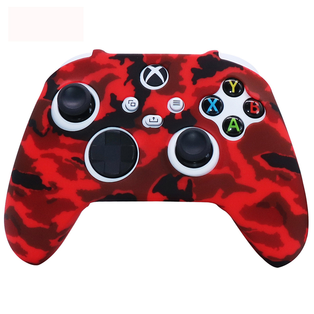 Camouflage Protective Silicone Skin Cover for Xboxes Series X Controller Rubber Shell Cover for Xboxes Series S