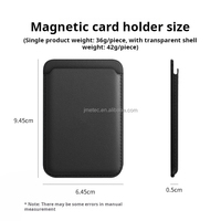 Tempat kartu magnetik kulit Pu asli, dompet kartu magnetik dengan paket Slot kartu untuk Iphone 15 Pro Max
