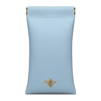 Pochette de téléphone en cuir vert clair exquise de promotion d'usine avec or compact, élégant et fonctionnel pour le stockage en déplacement