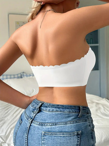 Bbalette Push-Up senza spalline senza cuciture da donna <span class=keywords><strong>con</strong></span> bordo a onda chiusura frontale comoda coppa <span class=keywords><strong>con</strong></span> Logo reggiseno traspirante - Product Image 6