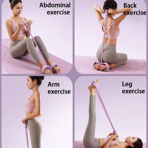 Fascia di resistenza all'estrattore di pedale <span class=keywords><strong>per</strong></span> Yoga multifunzione con tubo 4/6 <span class=keywords><strong>per</strong></span> allenamento addominale a quattro tubi - Product Image 6