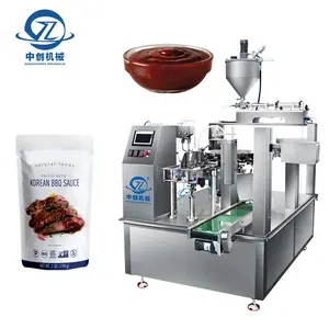 Retort Pouch Food Packaging Ready Meals Spaghetti Bolognese Pasta BBQ Sauce Envasadora Doypack Premade Bag Packing Machine