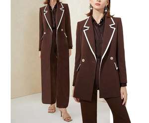 Costumes pour femmes robes de bureau formelles ensembles col en V et jupe livraison gratuite marché local Offre Spéciale dames d'église - Product Image 2