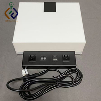 Applique murale en acrylique de qualité commerciale pour projets hôteliers, avec prise de courant US et port USB, pour lits simples et doubles