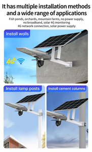 Camera giám sát 4G Wifi 4MP Màn hình năng lượng mặt trời Cảm biến chuyển động tầm nhìn ban đêm Đèn đường năng lượng mặt trời - Product Image 6