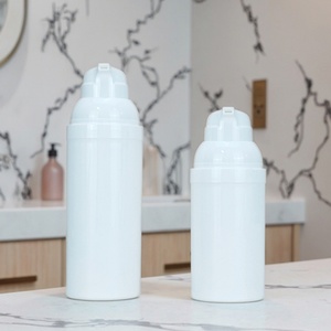 Custom White Airless Cosmetics Foundation PP Plastic <b>Bottle</b> Lotion <b>Pump</b> Sprayer 30ml Luxury Serum <b>Pump</b> <b>Bottle</b> 1oz - Product Image 4