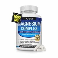 Service Personnalisé Prix de Gros 90 Capsules de Magnésium Complexe Supplément Sain Capsules de Magnésium
